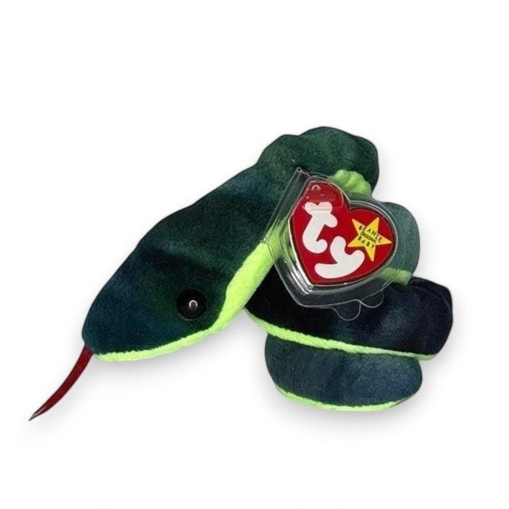 Hissy the Snake |‎ Slithering Little Charmer 🐍 | Mint Heart Tag TY Beanie Baby